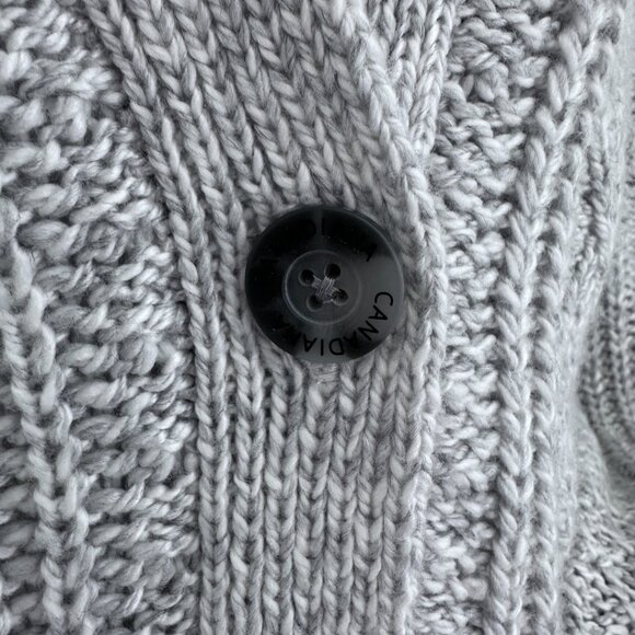Women’s Cable Knit Cardigan sz M - Gray - Picture 3 of 13
